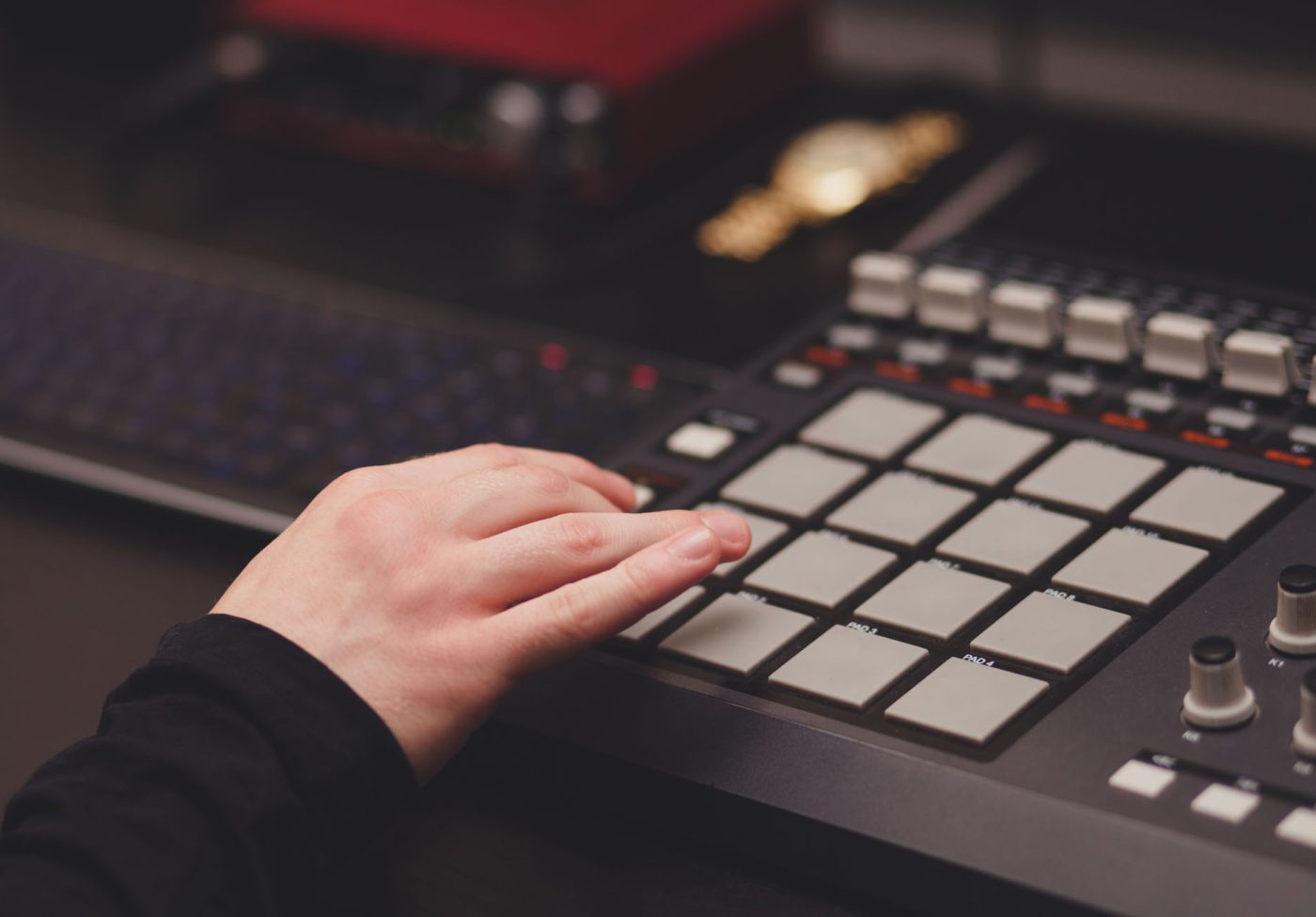 man in the studio creates electronic music man in the studio creates electronic music